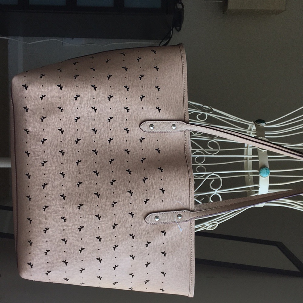 Coach Leather Tote Bag with Butterflies